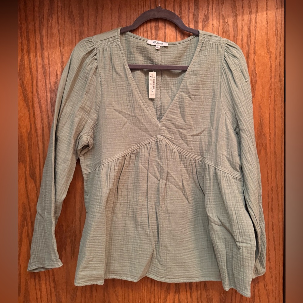 Madewell Seafoam Green Top - never been worn